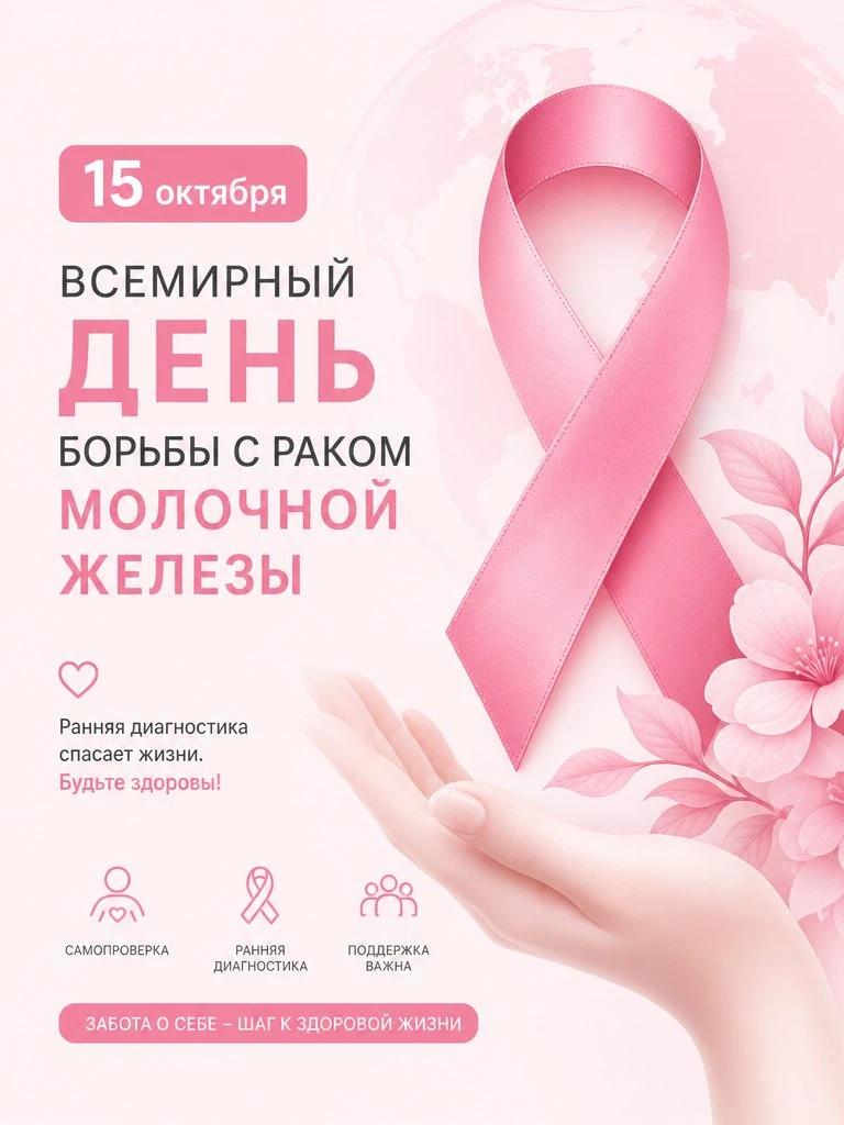 15 октября — Всемирный день борьбы с раком груди