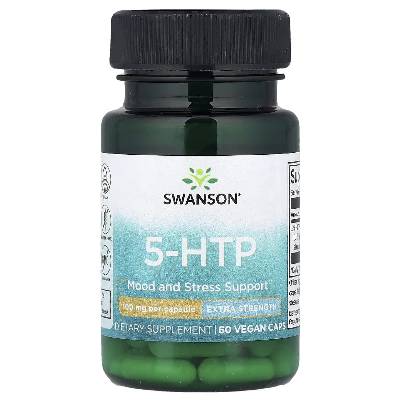 Swanson Vitamins 5-HTP — 5-HTP для поддержки настроения и сна, 60 капсул 🇺🇸