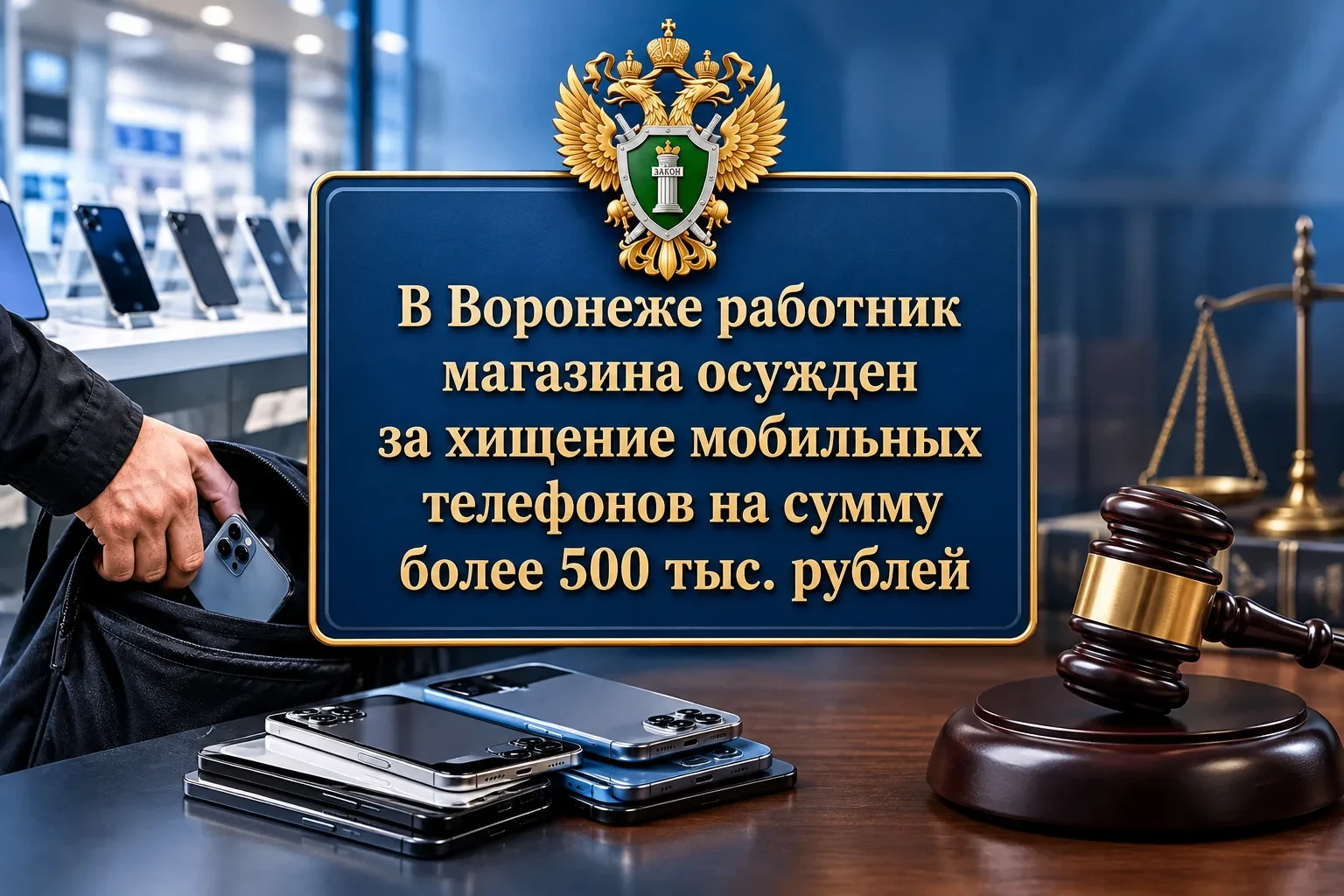 📱 Работника магазина осудили за хищение телефонов