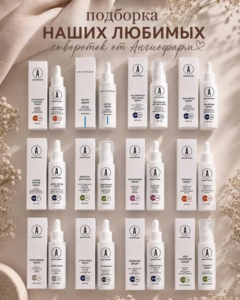 ✨ Подборка ANGIOPHARM: твой персональный уход в студии эстетической косметологии
