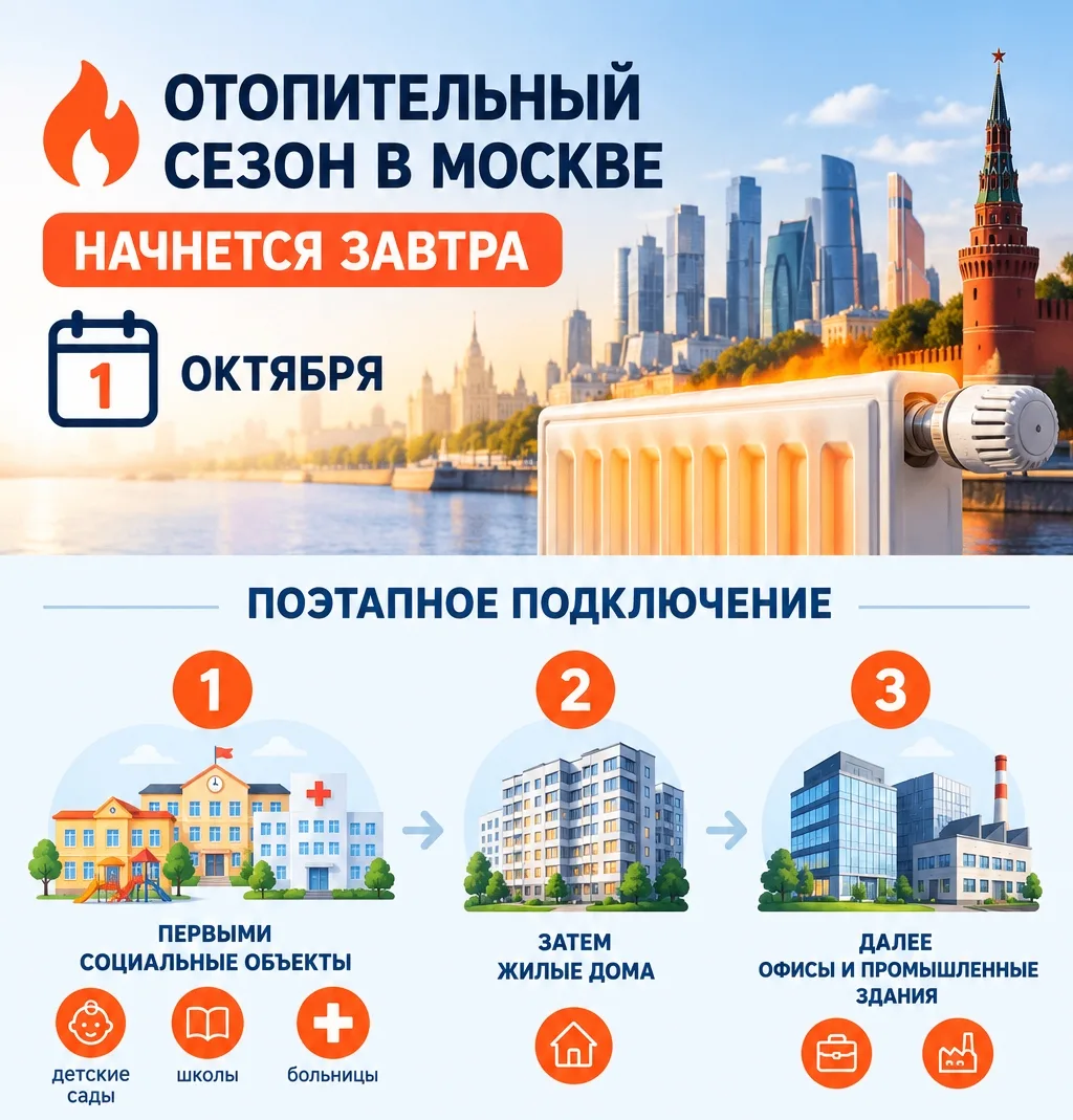 Отопительный сезон в Москве начнется уже завтра