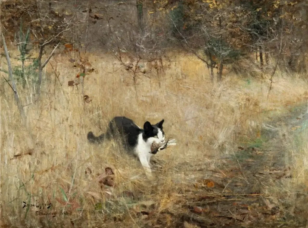 "Кошка на охоте", 1883 г.
