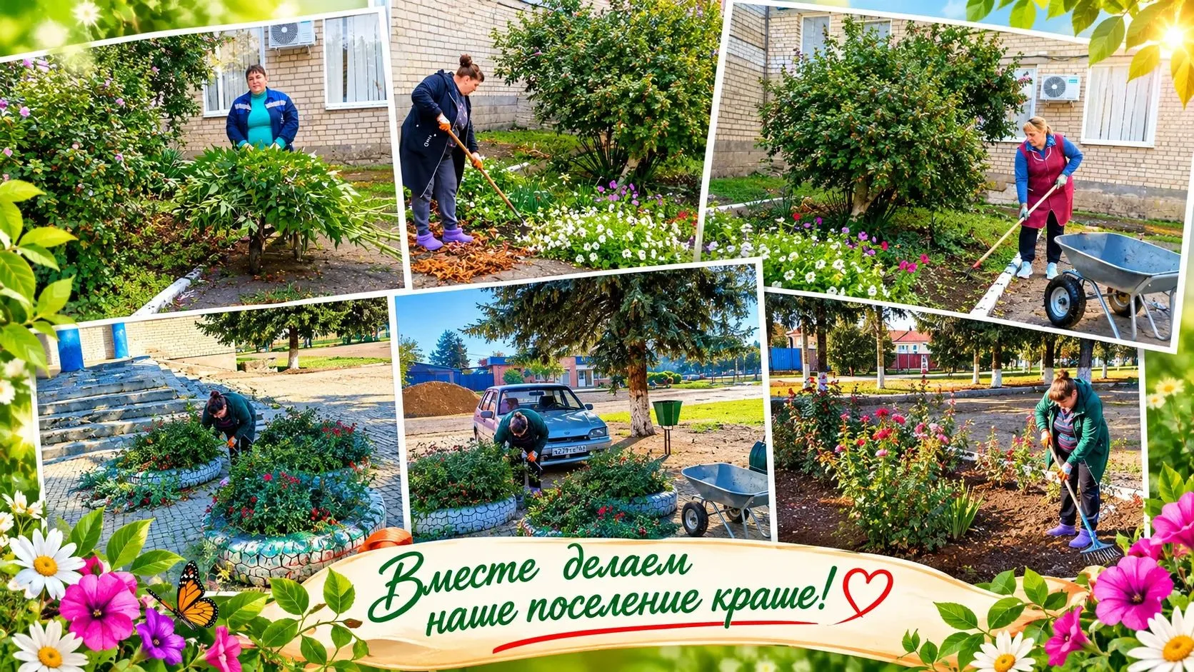 🌸✨Территория заботы: МКУ «ПЭ и СЦ» улучшает санитарное состояние поселения.