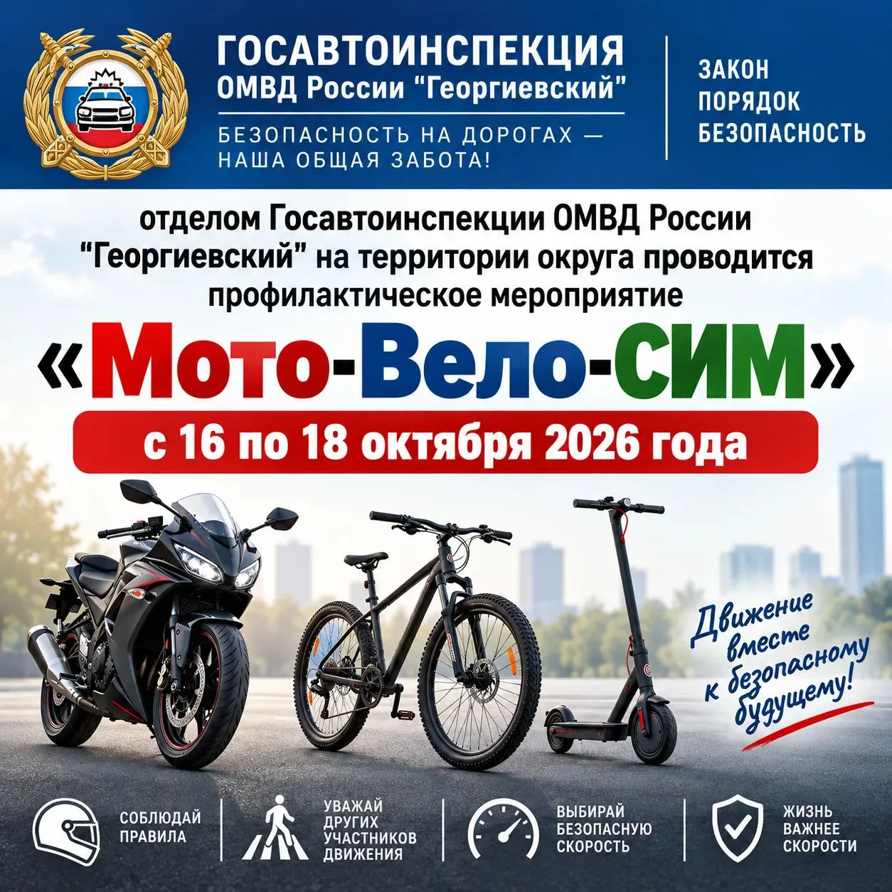 🚴‍♂️🏍️ Госавтоинспекция информирует!