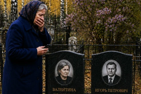 Валентина пришла на могилу к мужу, но увидев соседний памятник, выронила цветы. С черно...