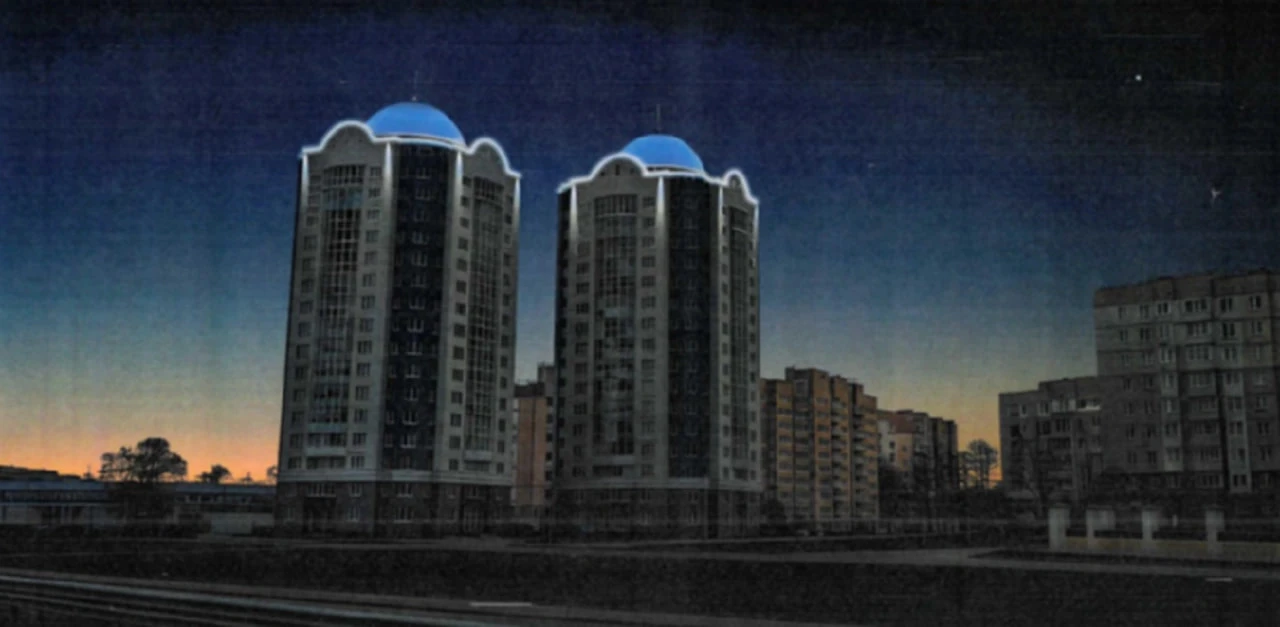 Две многоэтажки, входящие в ЖК «Голубой топаз», хотят подсветить 💡
