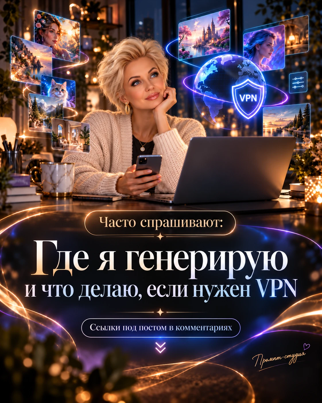 Часто спрашивают, где я генерирую и чем пользуюсь, если сервису нужен VPN.