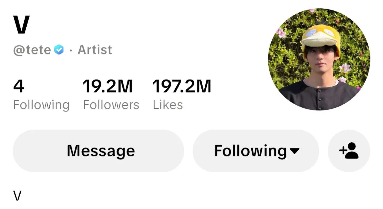 ✅Поздравляем Ким Тэхёна с достижением отметки в 19,2 млн подписчиков в TikTok 🎉