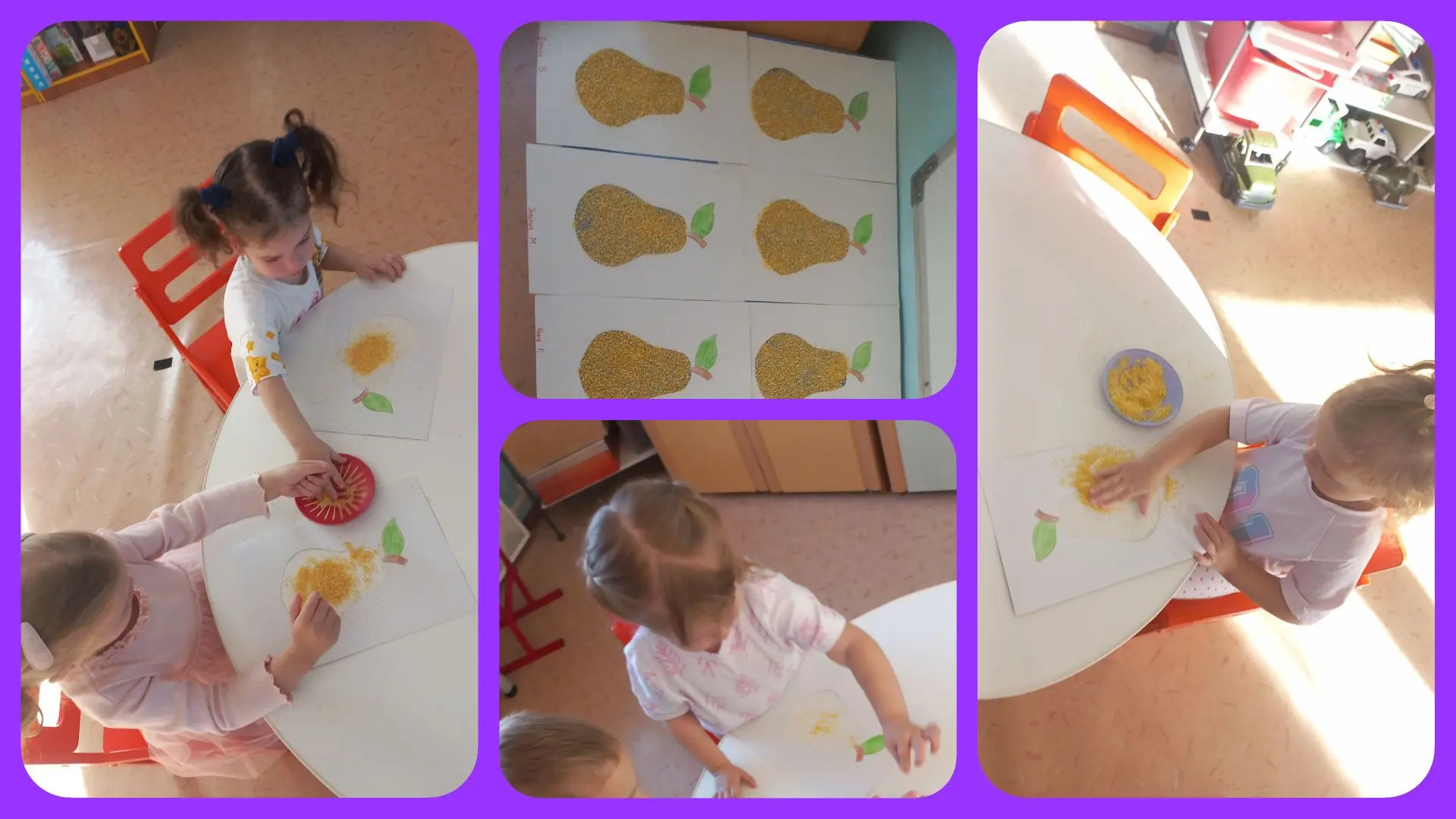 **Аппликация из кукурузной крупы: «Груша»** 🍐