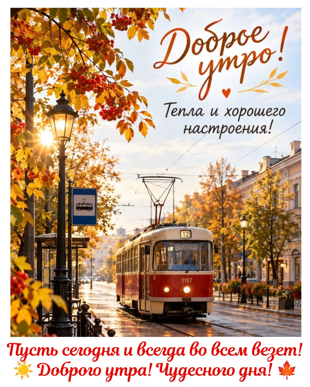 С добрым утром! Пусть день будет тёплым, ярким и радостным!