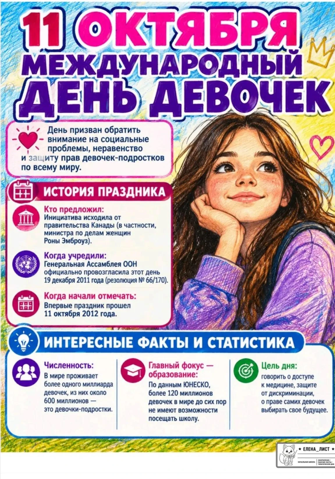 💐11 октября во всем мире отмечается замечательный, нежный и вдохновляющий праздник — М...