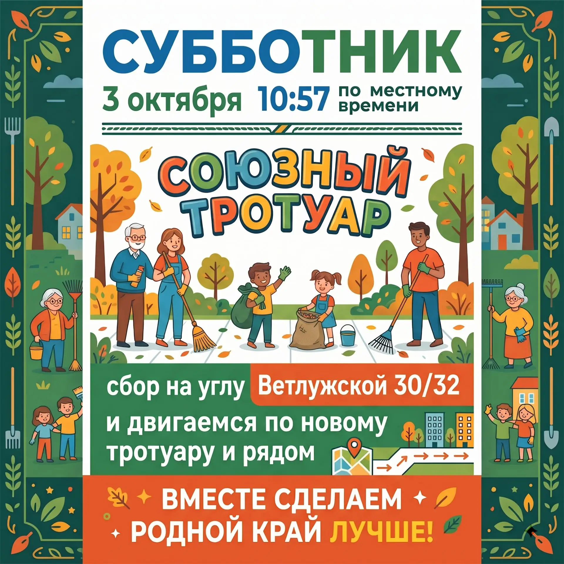 В рамках общегородского санитарного дня вместе с ТОС "Больничный городок" организуем су...