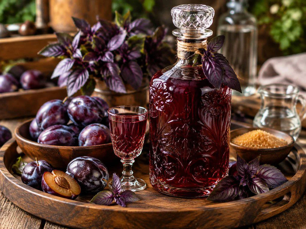 Сливовая настойка с базиликом 🍑🌸🌿