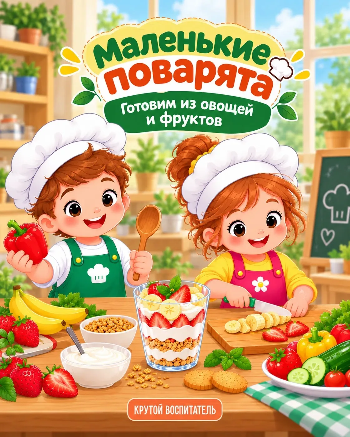 👩‍🍳 Маленькие поварята: готовим из овощей и фруктов!