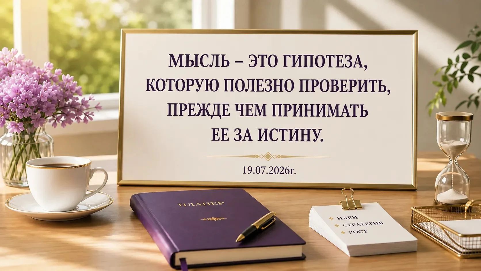 🔴 МЫСЛЬ – ЭТО ГИПОТЕЗА, КОТОРУЮ ПОЛЕЗНО ПРОВЕРИТЬ, ПРЕЖДЕ ЧЕМ ПРИНИМАТЬ ЕЕ ЗА ИСТИНУ.