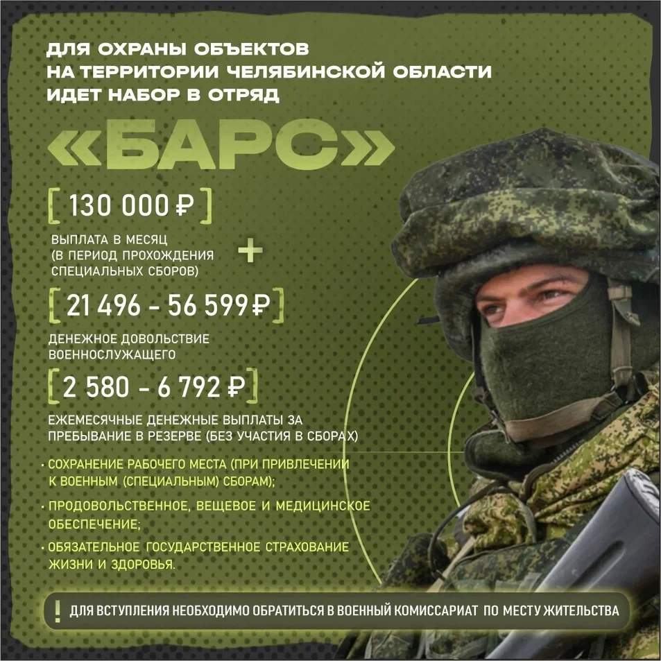 Продолжается набор добровольцев в отряд «БАРС»