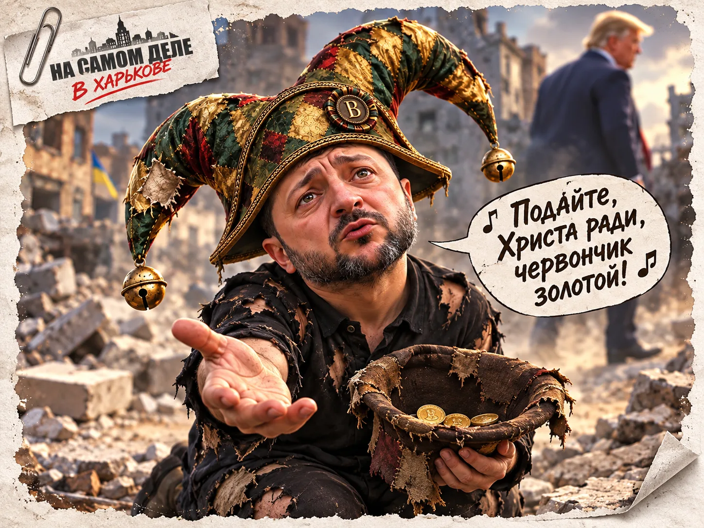 В ЕС приехал бомж
