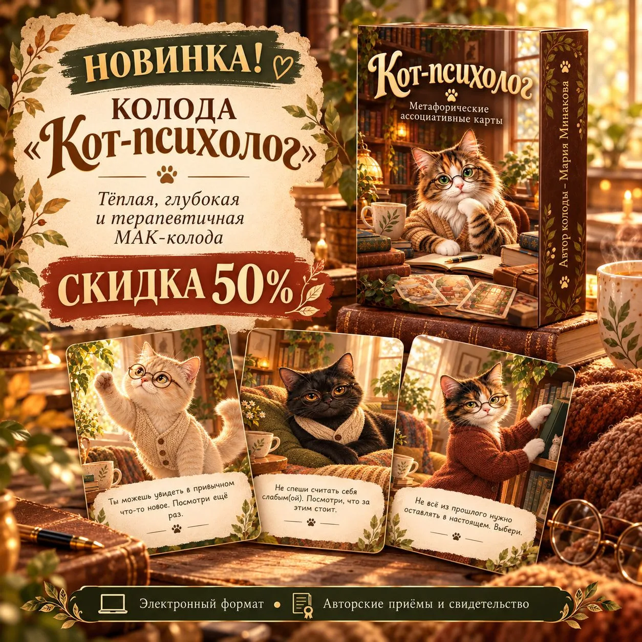 🐾 НОВИНКА! МАК-КОЛОДА «КОТ-ПСИХОЛОГ» СО СКИДКОЙ 50%!