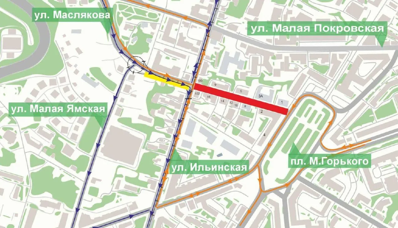 🚧 А у нас в Нижнем ограничение движения на улице Маслякова продлили до декабря