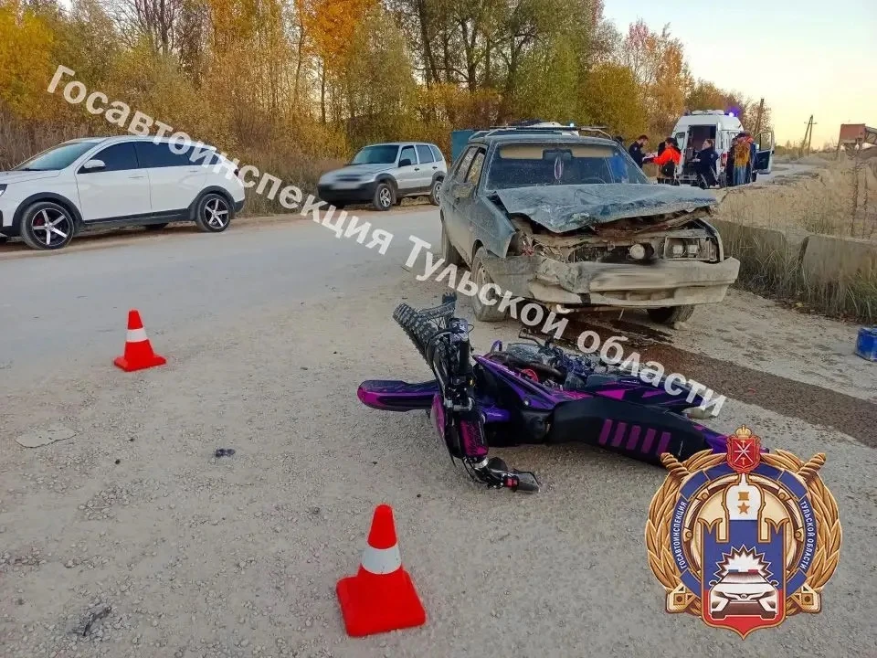 ⚡️В Дубенском районе 15-летний мотоциклист попал в больницу после ДТП