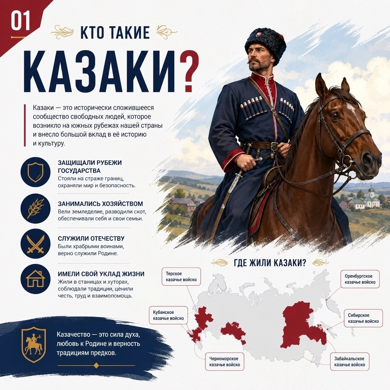 🐎 Казаки — это народ, имеющий свою уникальную культуру, историю и память, великое и сл...