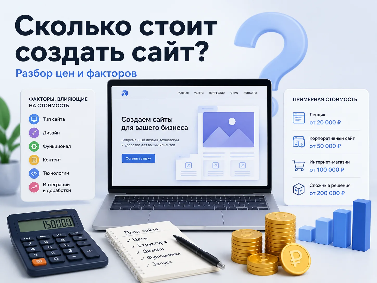 Один из самых частых вопросов, который я слышу от клиентов: «Сколько стоит сайт?» Ответ...