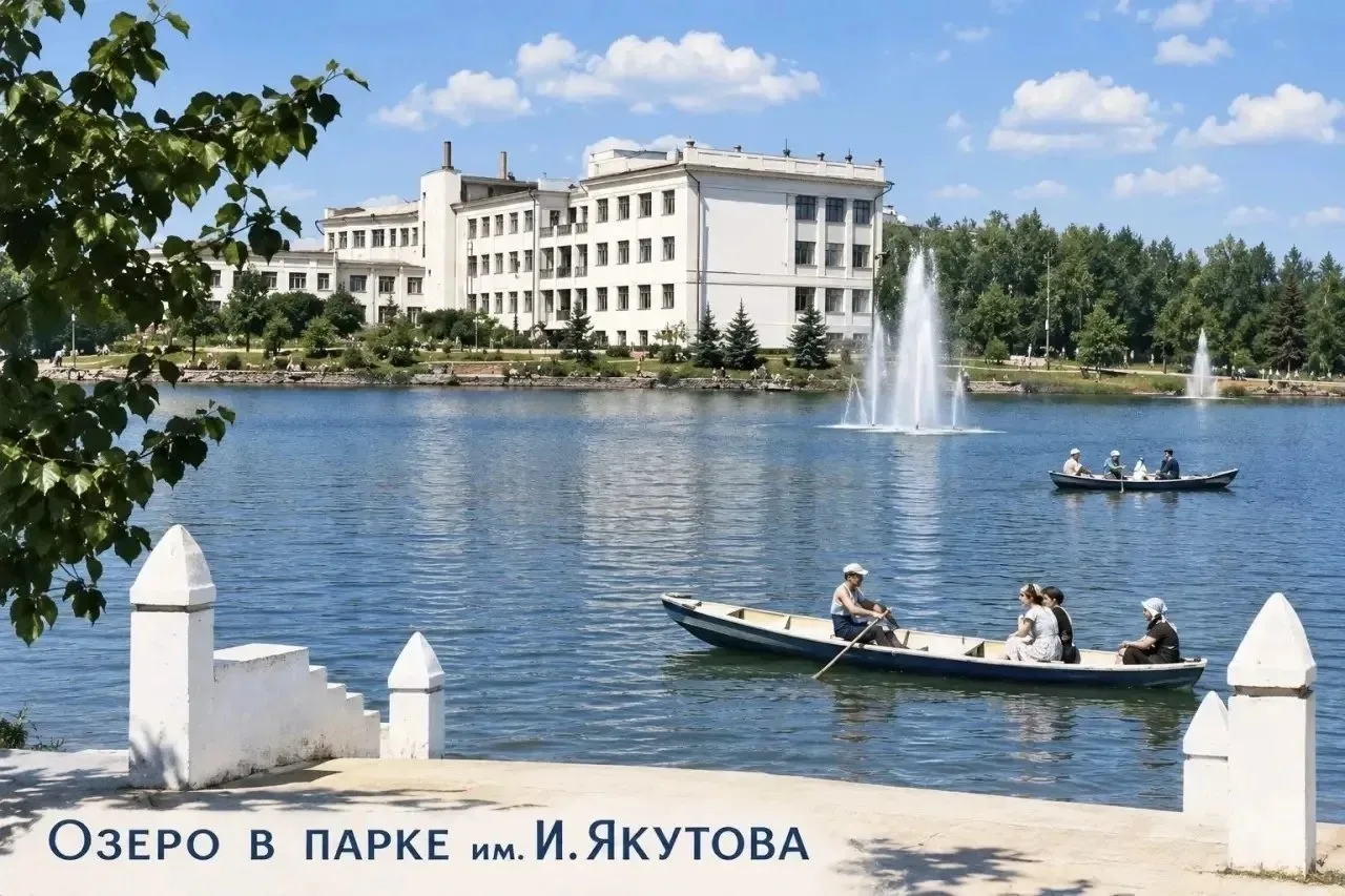 🖼 Добавили цвет в старое фото парка им. И. Якутова — с помощью нейросетей