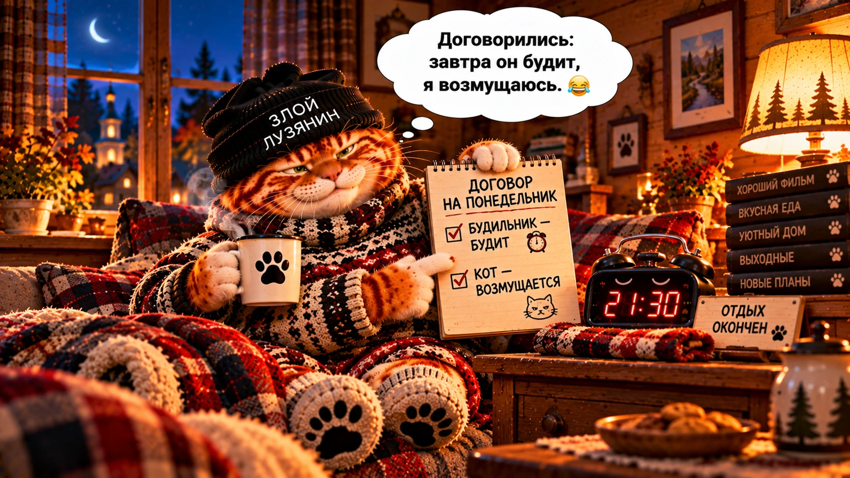 🌙 Спокойной ночи, лузяне!