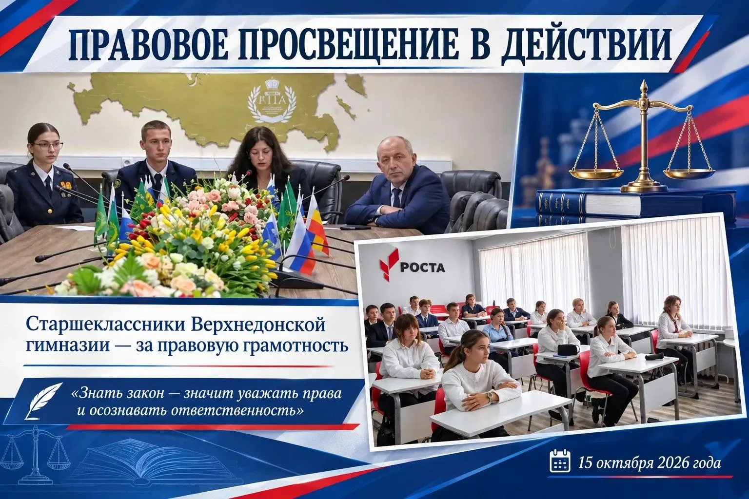 ПРАВОВОЕ ПРОСВЕЩЕНИЕ В ДЕЙСТВИИ: СТАРШЕКЛАССНИКИ ВЕРХНЕДОНСКОЙ ГИМНАЗИИ — ЗА ПРАВОВУЮ Г...
