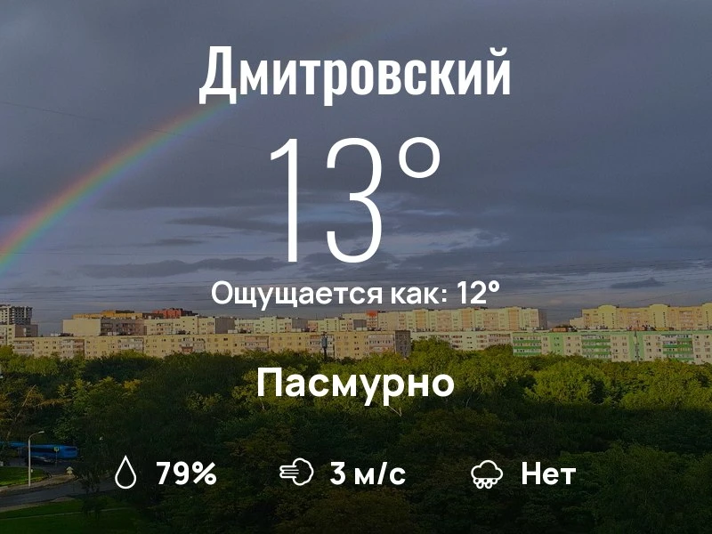 Что с погодой в Дмитровском?