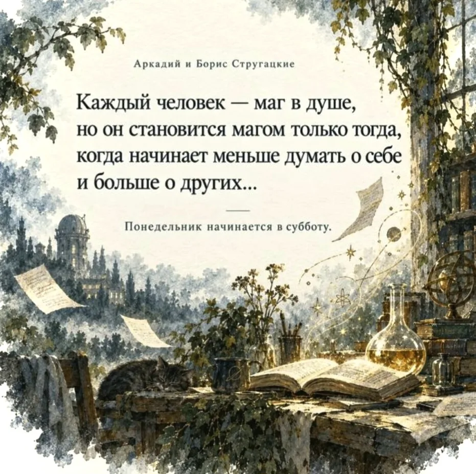 Цитата от Стругацких.