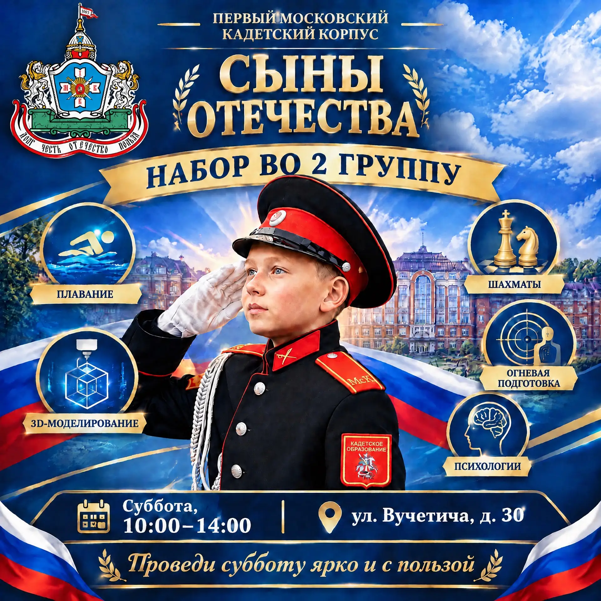 ⚡ Открыт набор во 2 группу Школы выходного дня «Сыны Отечества»