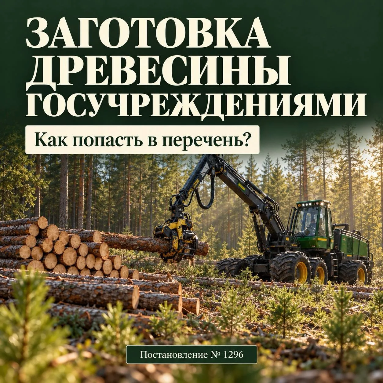 Как госучреждению попасть в перечень для заготовки древесины