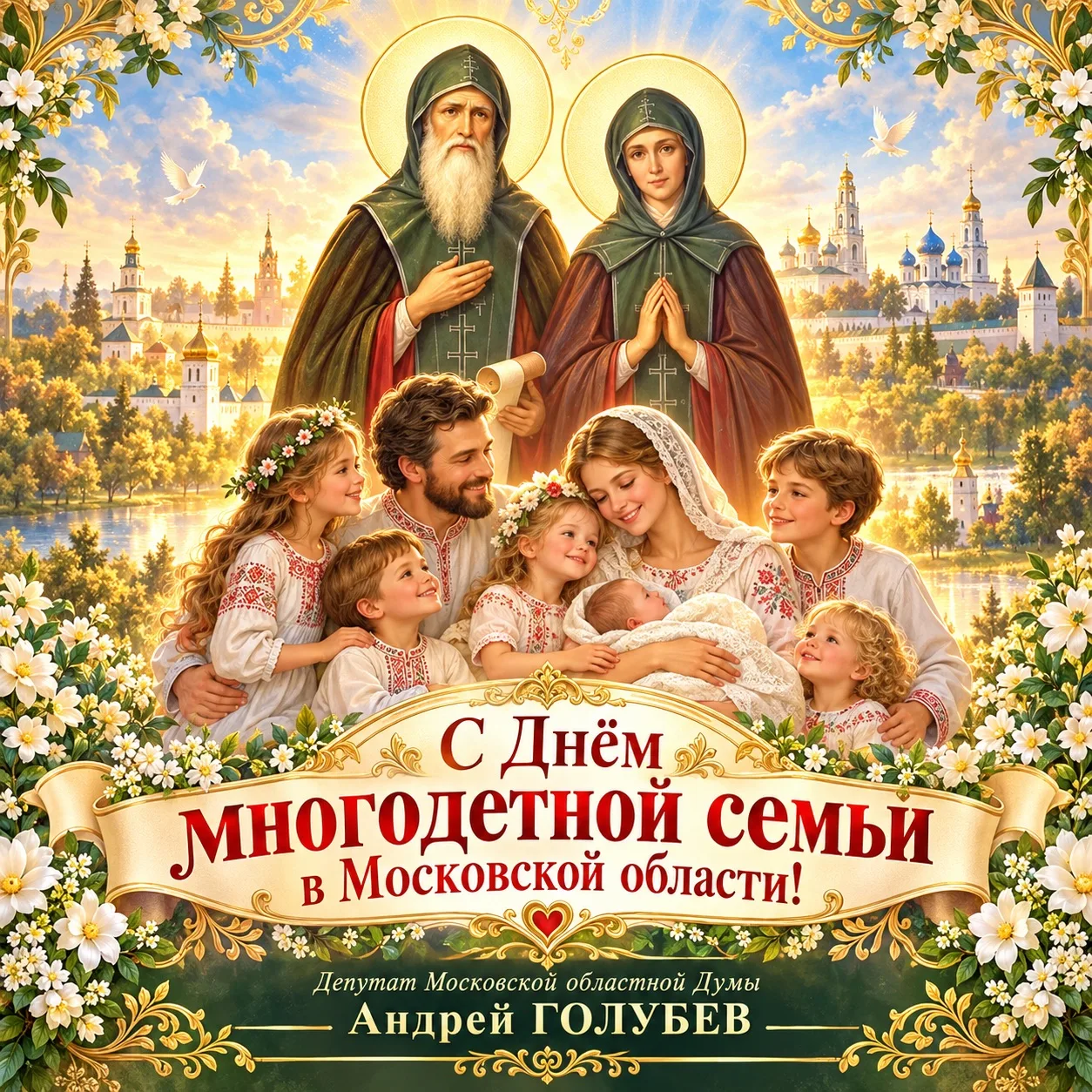 Дорогие земляки! Уважаемые многодетные семьи Подмосковья!