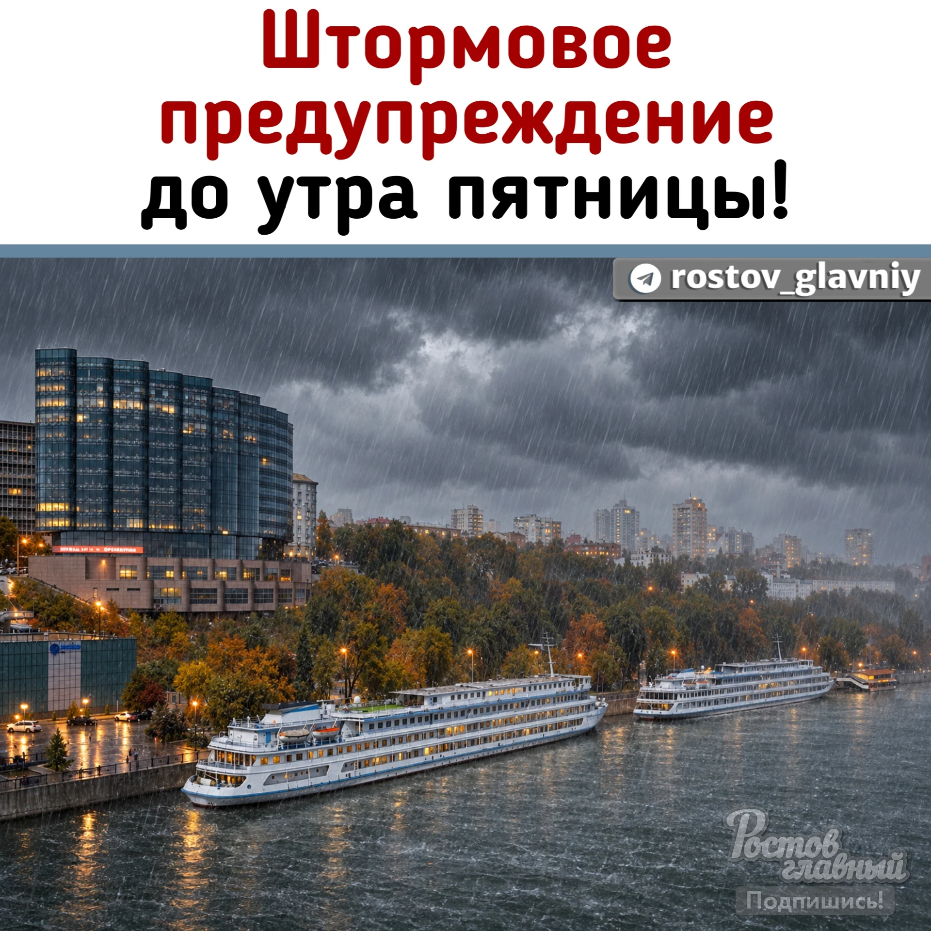 ⚡ Штормовое предупреждение в заливе