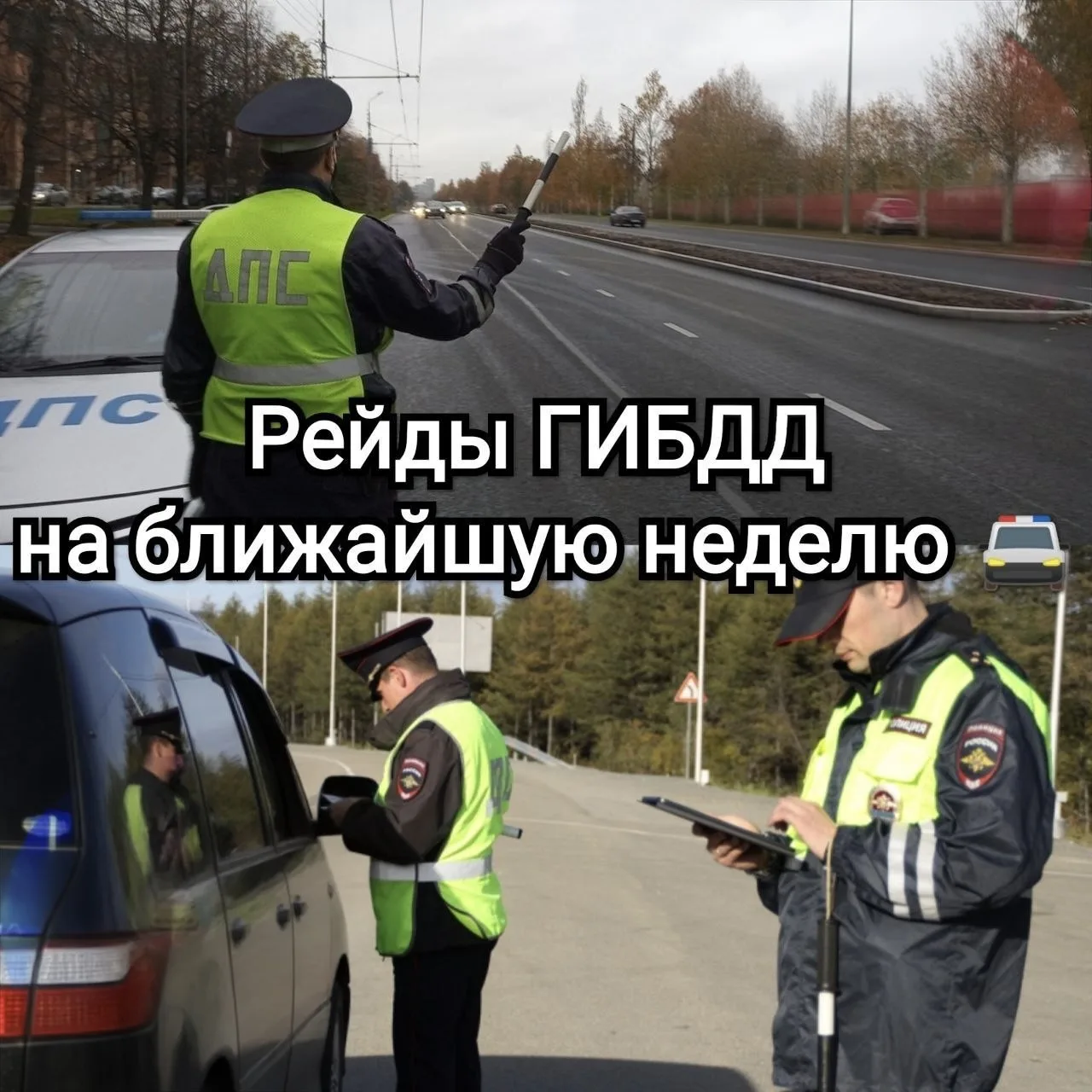 Рейды ГИБДД на ближайшую неделю 🚔