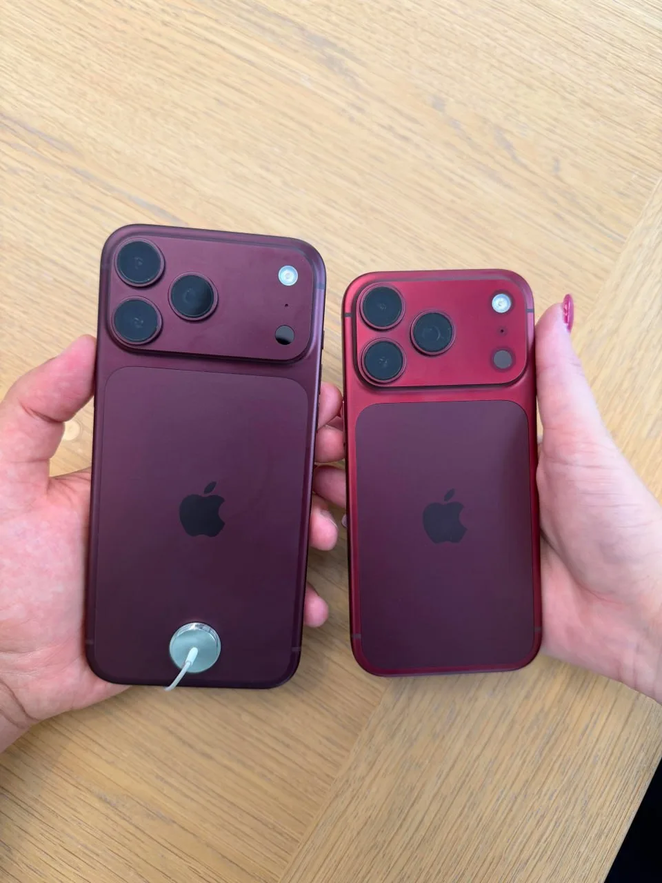 ‼️ Бордовые iPhone 18 Pro ВЫЦВЕТАЮТ — у части покупателей смартфоны розовеют