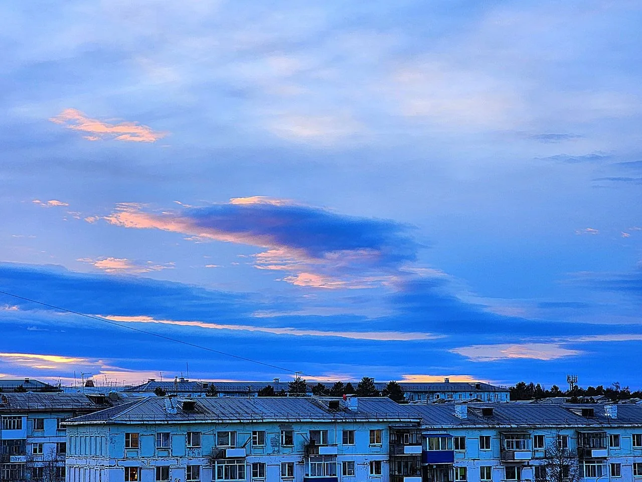 Вечернее красивое небо 💙