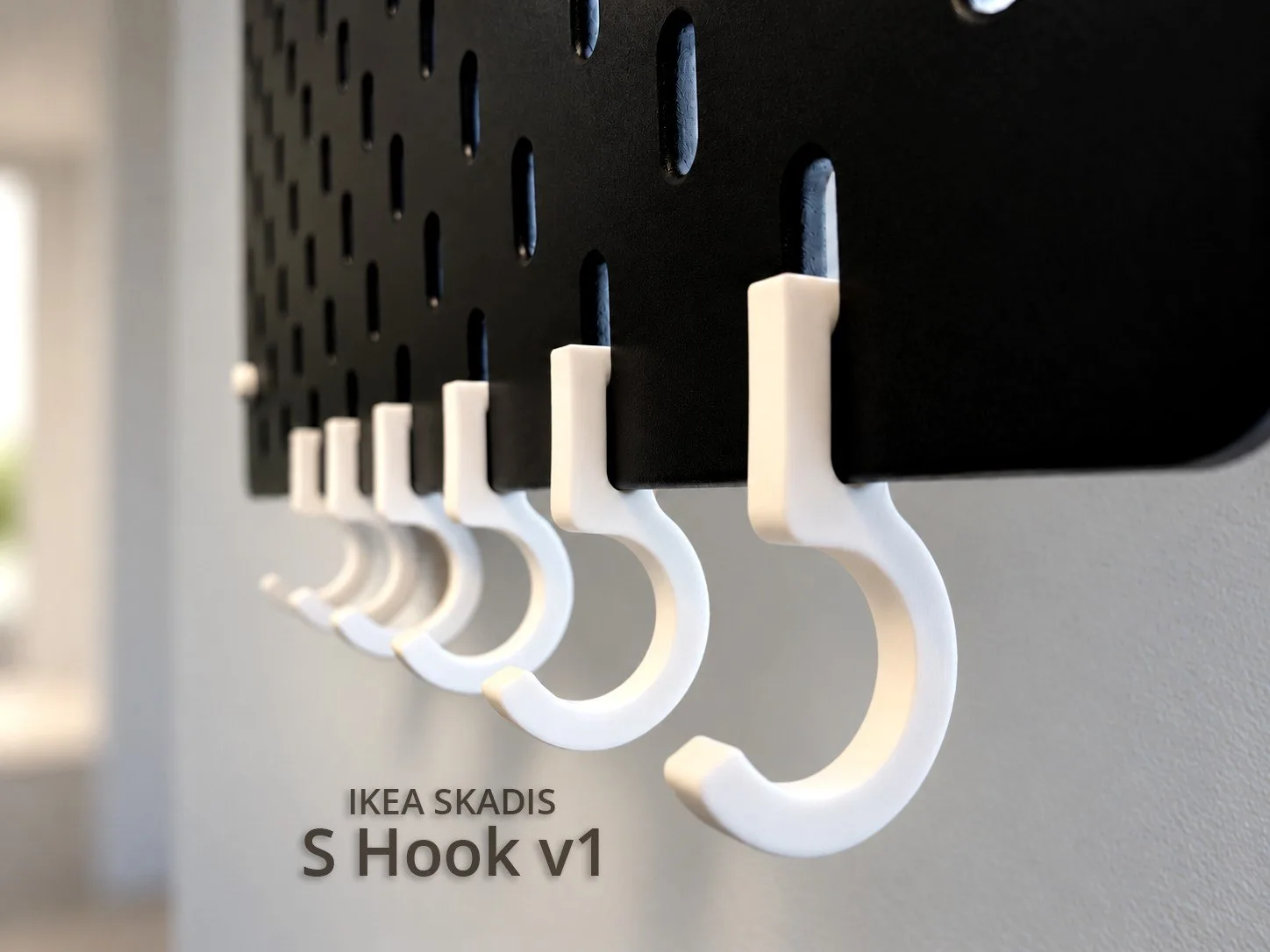 🪝 S-образный крючок для панели IKEA SKADIS