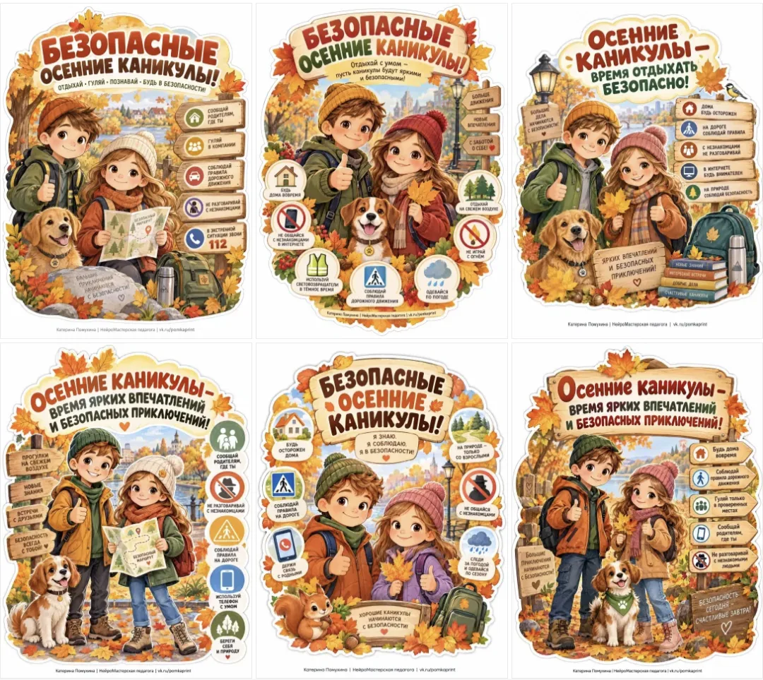 🍁 Безопасность на осенних каникулах