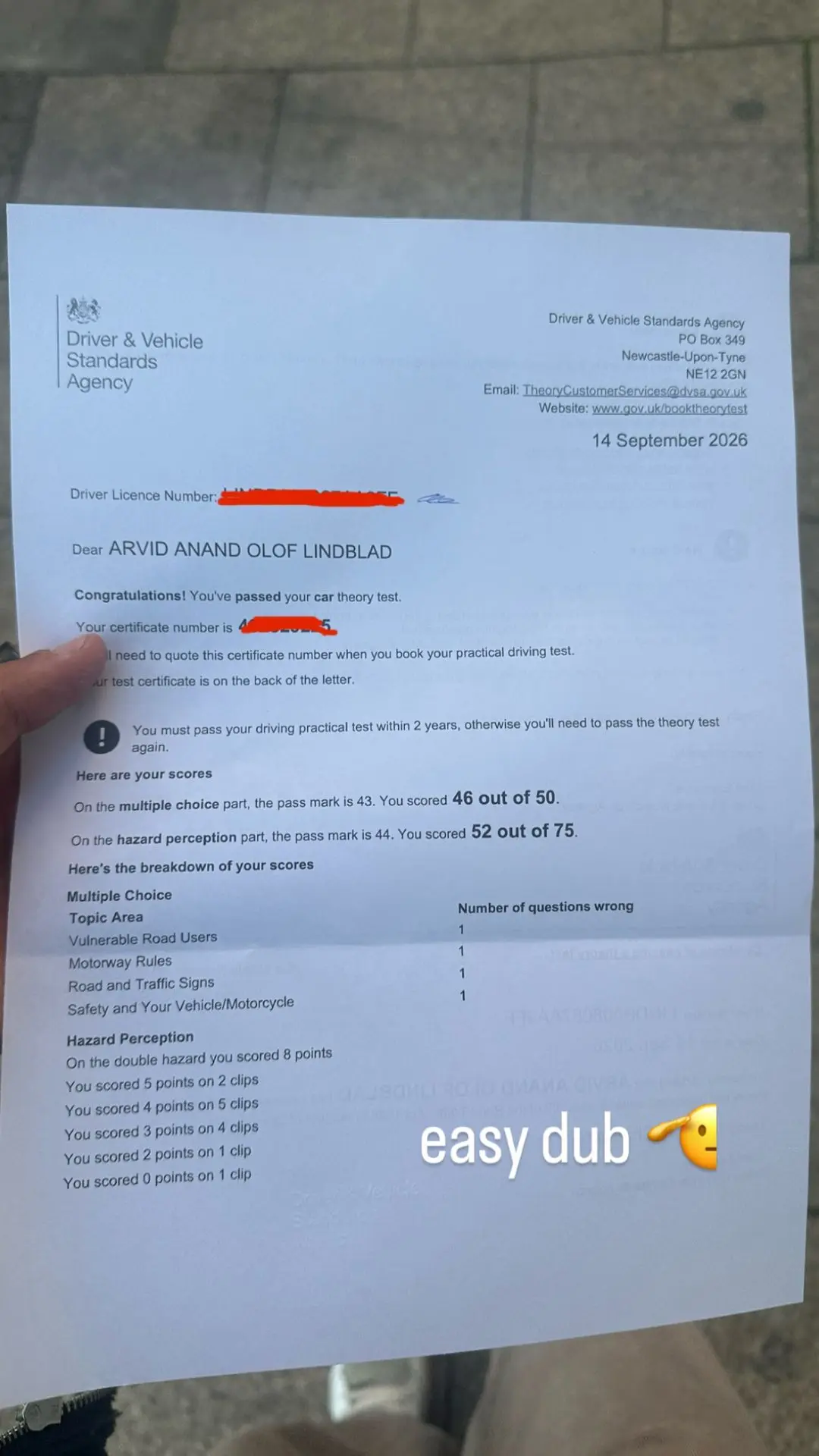 🔥 Арвид Линдблад успешно сдал теоретический экзамен по вождению!