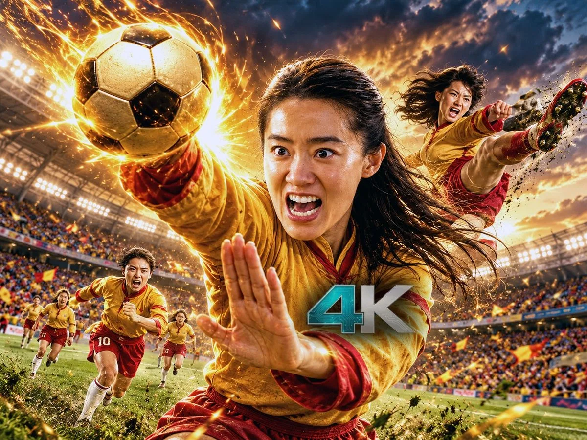 Женский шаолиньский футбол (2026) ⚽ Качество 4К