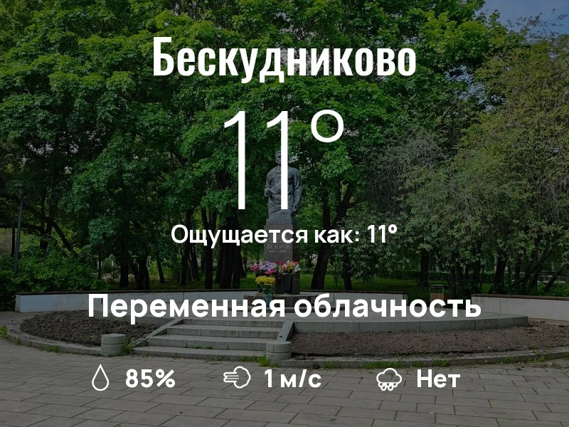 Что с погодой в Бескудниково?