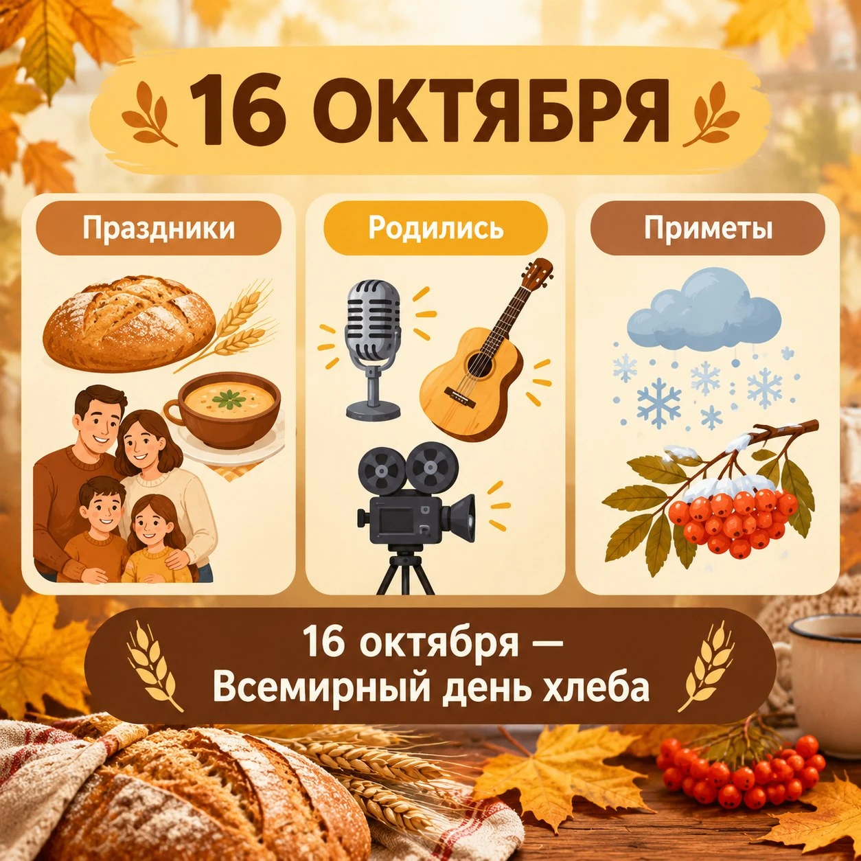 📅 А какой сегодня день? 16 октября 2026