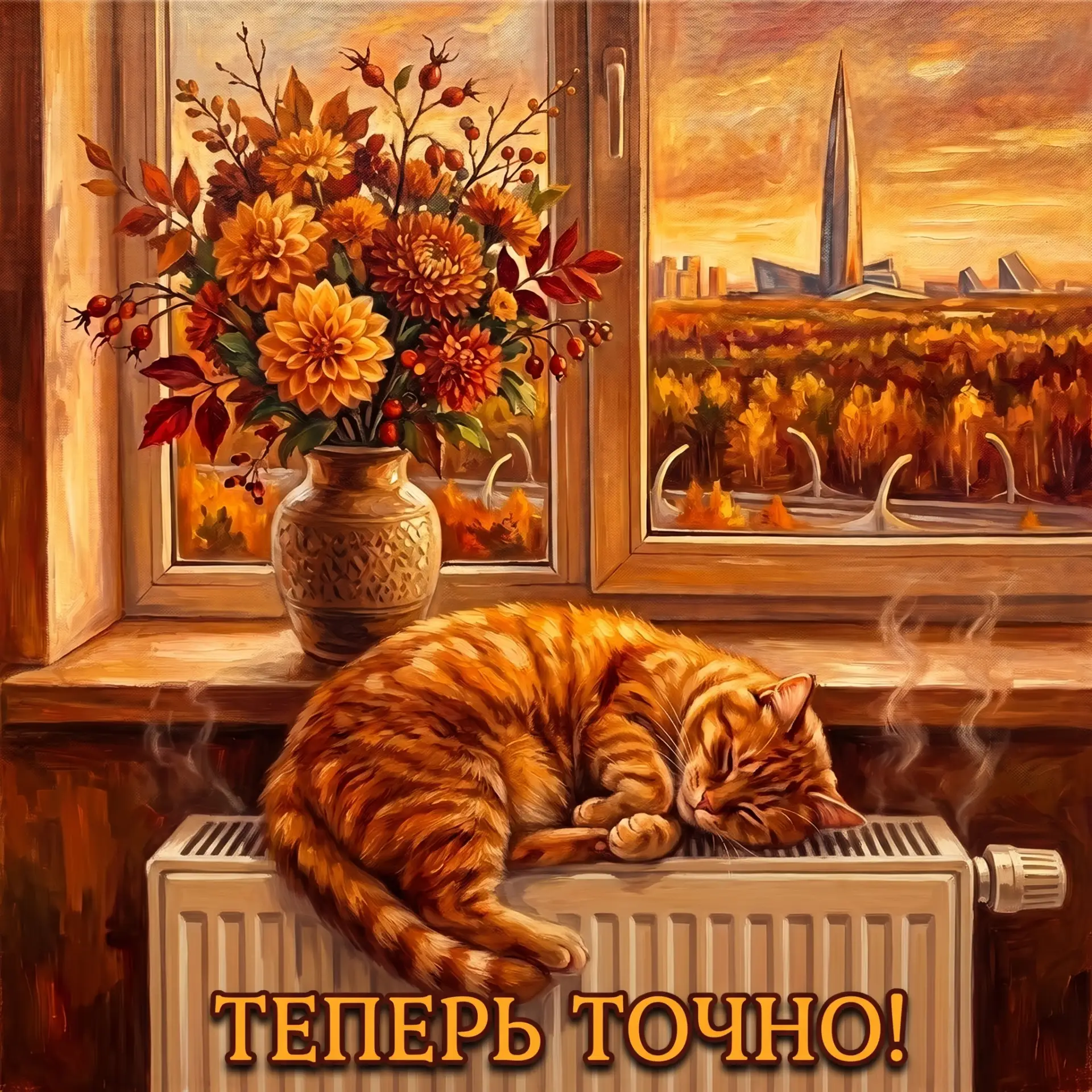 Радостная весть: завтра утром должно стать тепло во всех домах района! 🔥