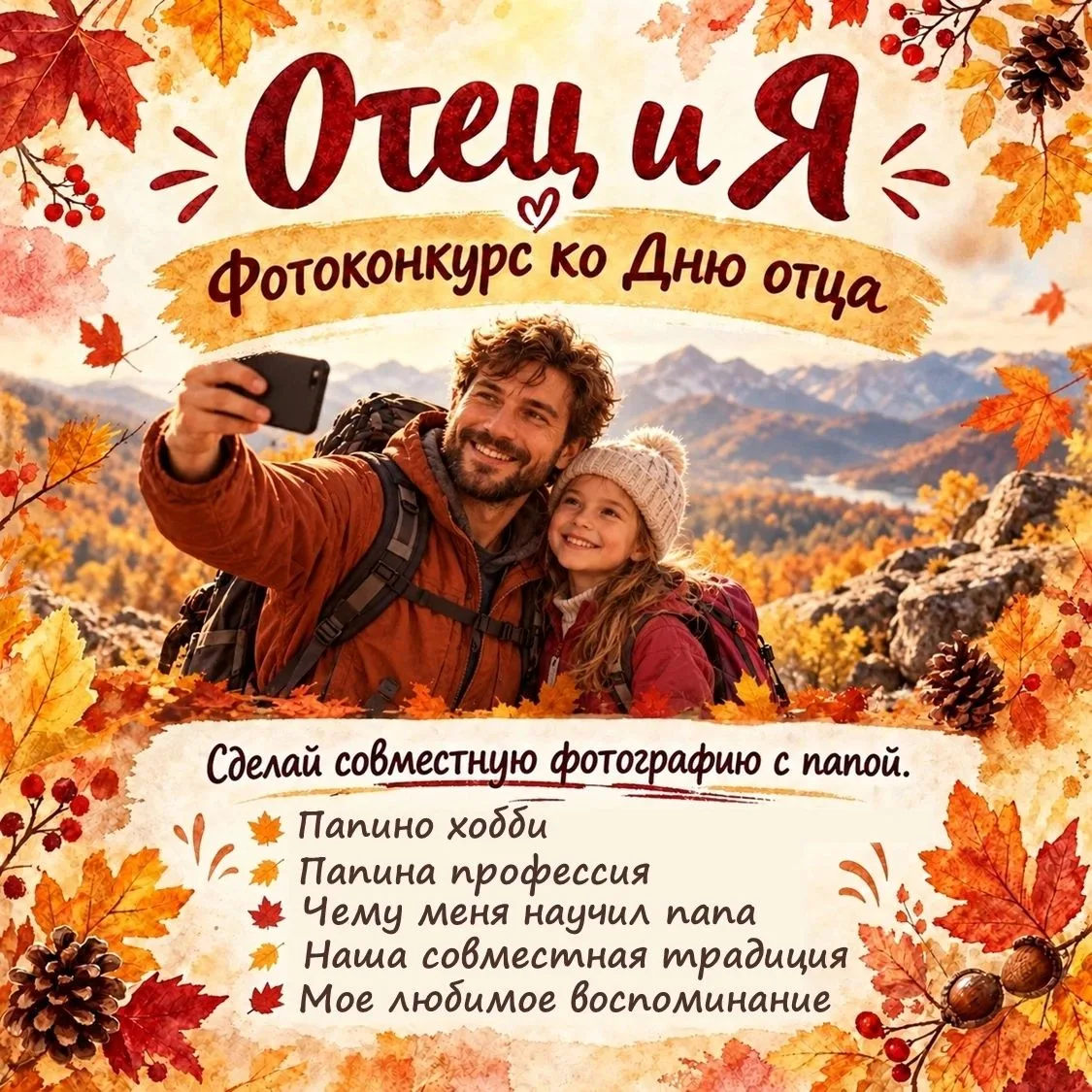 📣 Внимание, друзья! Приближается День отца, и мы запускаем онлайн-флешмоб «Спасибо, па...
