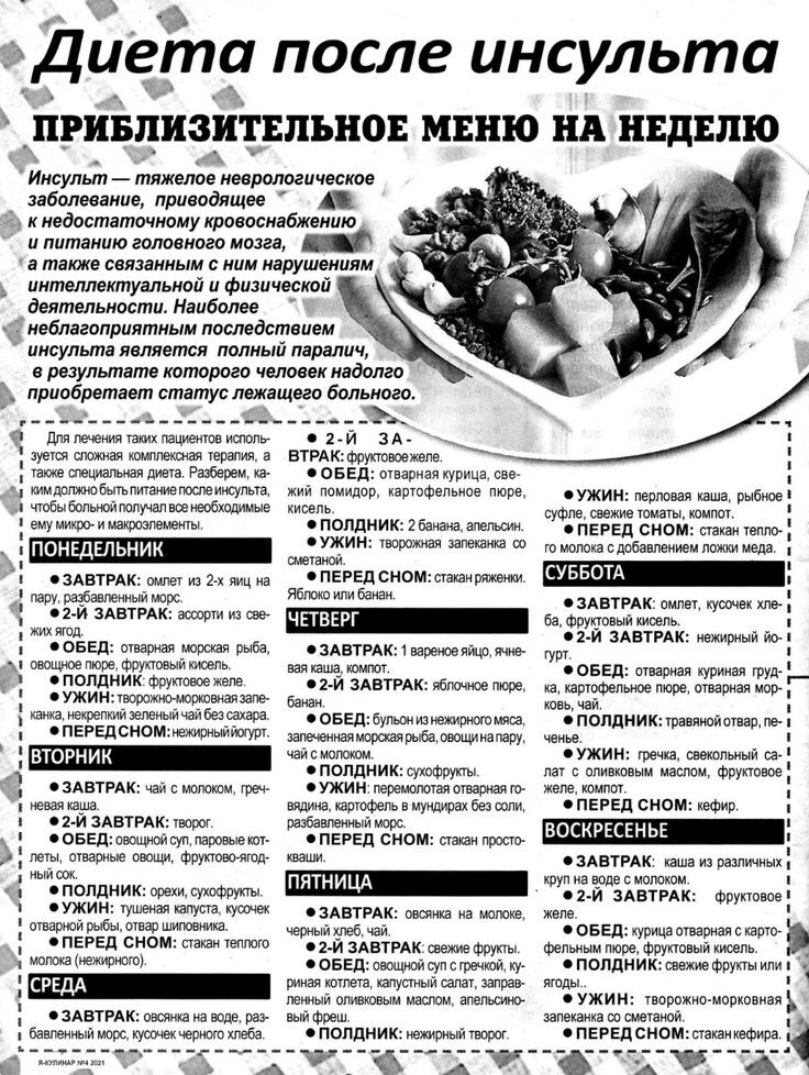 #лечебная #диета #инсульт