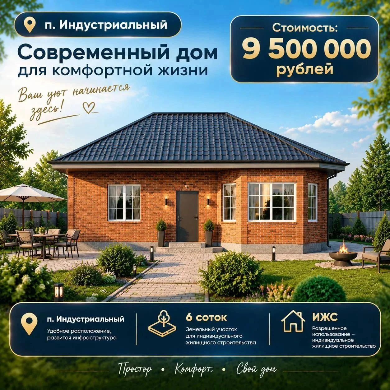 🏡Свой дом в Краснодаре: 6 соток для вашей мечты