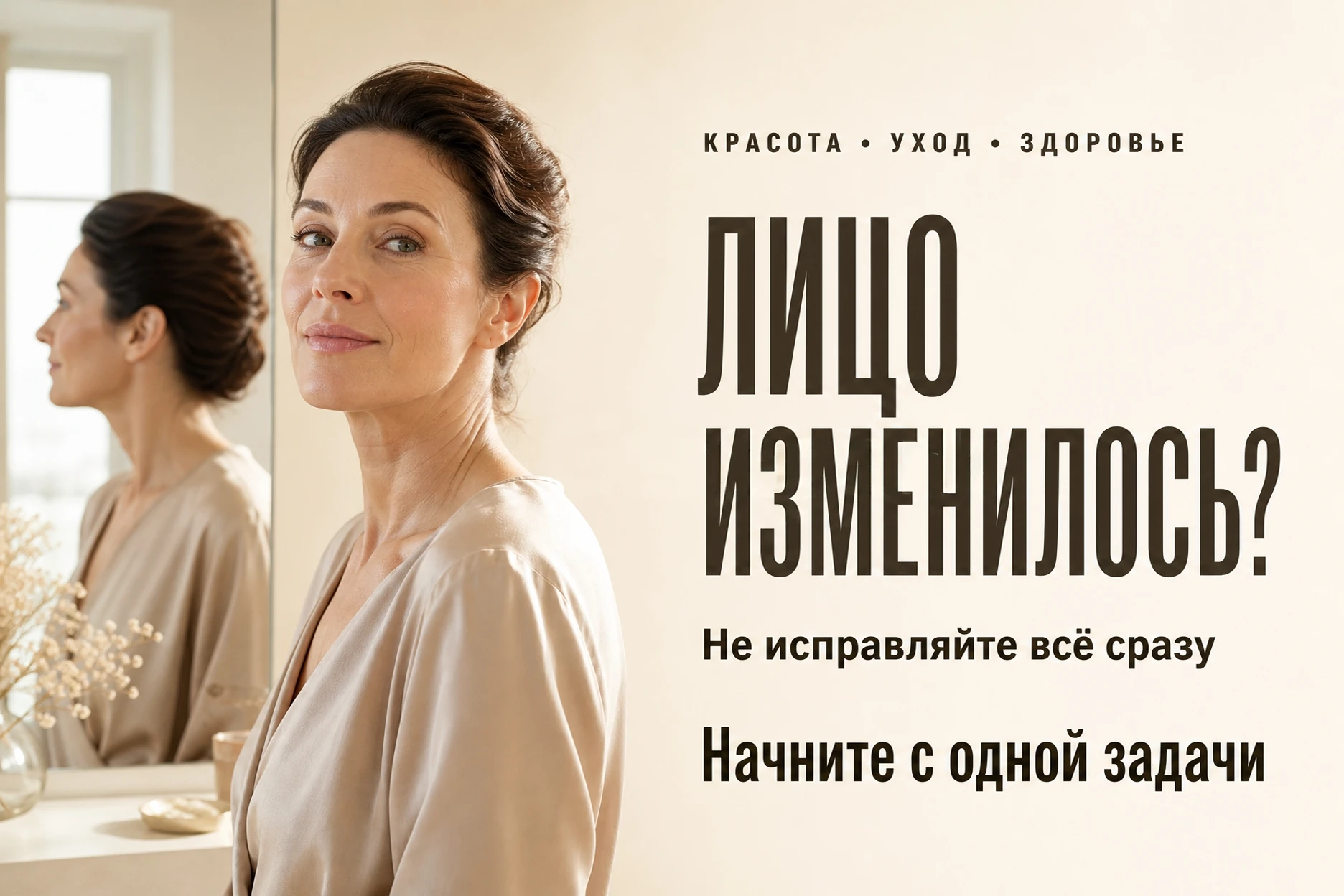 ЛИЦО ИЗМЕНИЛОСЬ? НЕ ПЫТАЙТЕСЬ ИСПРАВИТЬ ВСЁ СРАЗУ