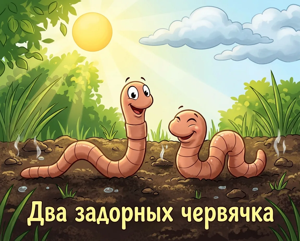 Два задорных червячка